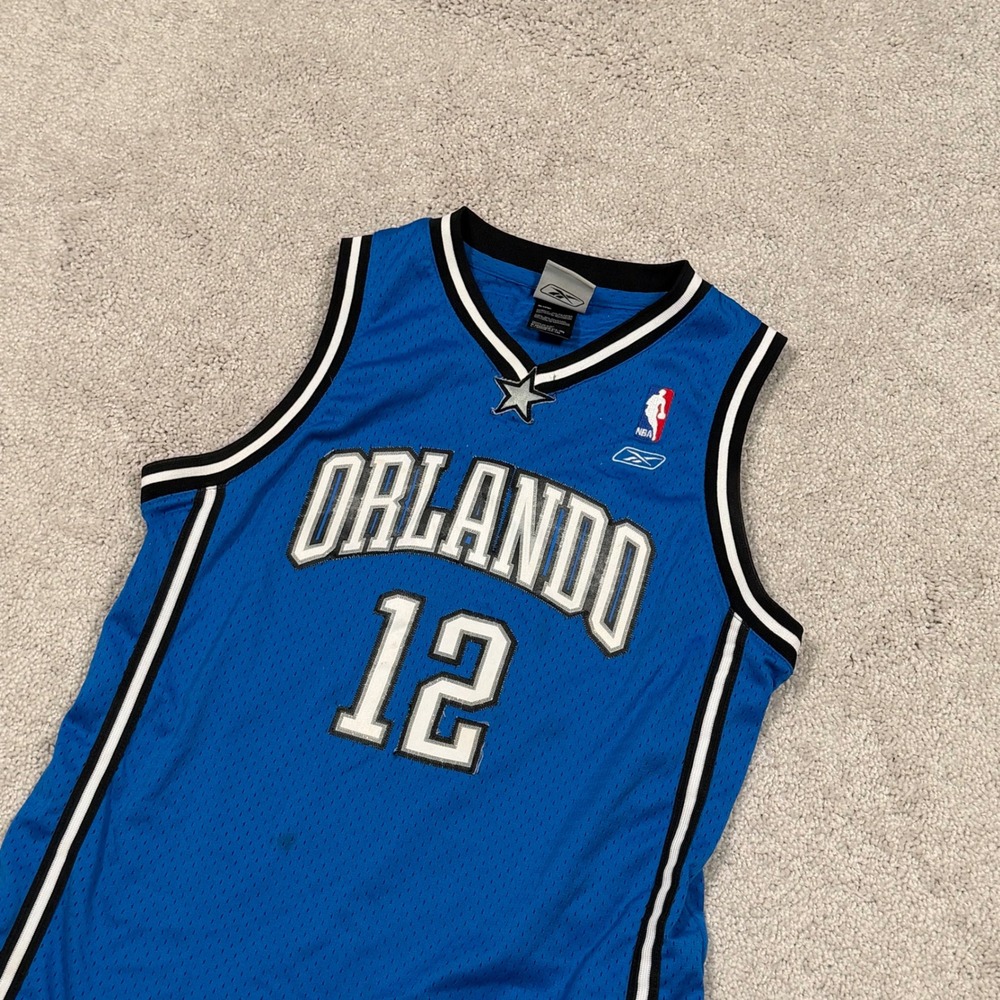 Youth Reebok NBA Orlando Magic Dwight Howard 12 Swingman Jersey Blue Large 14-16